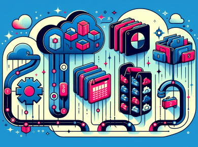 Generate an illustration showcasing the crucial role of consistent data backups. The image should be vibrant and contemporary in style. It could show a progression of files being safely stored in a digitally represented cloud, or a symbolic visual cue such as an unbroken chain indicating consistency. Perhaps even include a calendar showing regular backup dates. Make it creatively informative, using bold, appealing colors and modern digital aesthetics.